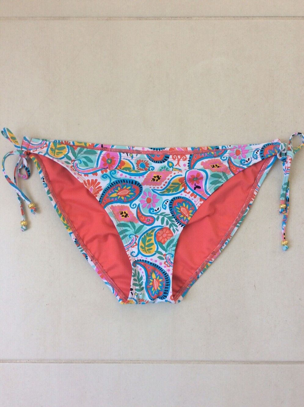 Bleu Rod Beattie String Bikini Bottom Floral Paisley Swimwear